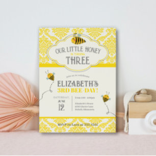 Notre Petite Abeille De Miel Invitation Anniversai