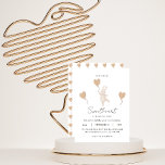 Notre petite amoureuse fête son anniversaire<br><div class="desc">L'invitation à la fête du premier anniversaire est composée d'un mignon lapin avec des ballons cardiaques et du texte "notre petite amoureuse fait un tour", parfait pour un anniversaire de février ou de Saint-Valentin, mais aussi adorable à tout moment de l'année ! Un script tendance et des éléments d'aquarelle rose...</div>