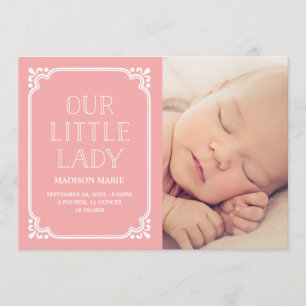 Notre Petite Dame Faire-part de naissance rustiq
