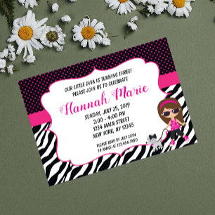 Notre Petite Diva Invitation Anniversaire