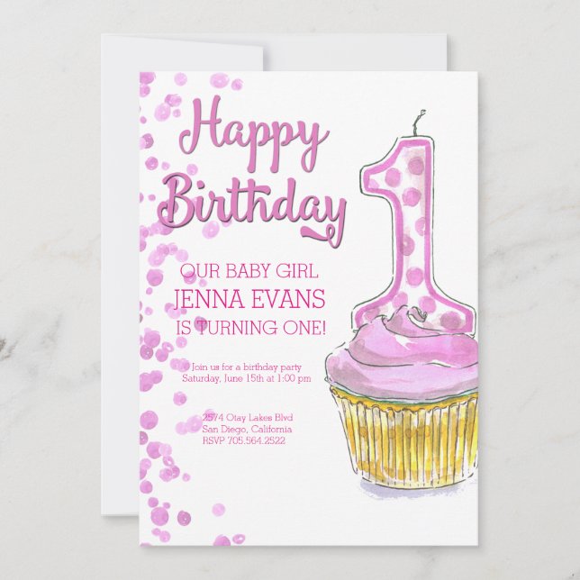 Notre petite fille fait une invitation (Devant)