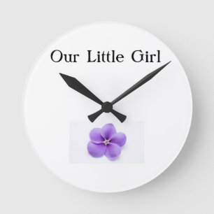 Notre Petite Fille Nourrisson Horloge Ronde