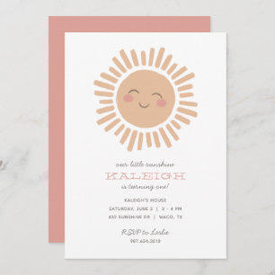 Notre Petite Fille Sunshine Invitation Anniversair