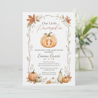 Notre petite invitation à la baby shower Citrouill