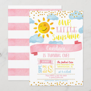 Notre Petite Invitation Anniversaire Sunshine - Fi
