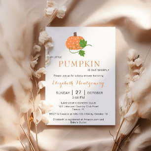 Notre Petite Invitation Baby shower Citrouille