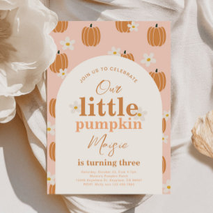 Notre petite invitation d'anniversaire citrouille