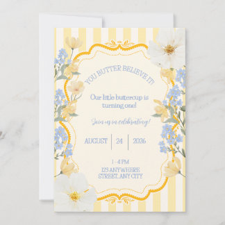Notre petite invitation d'anniversaire de Buttercu