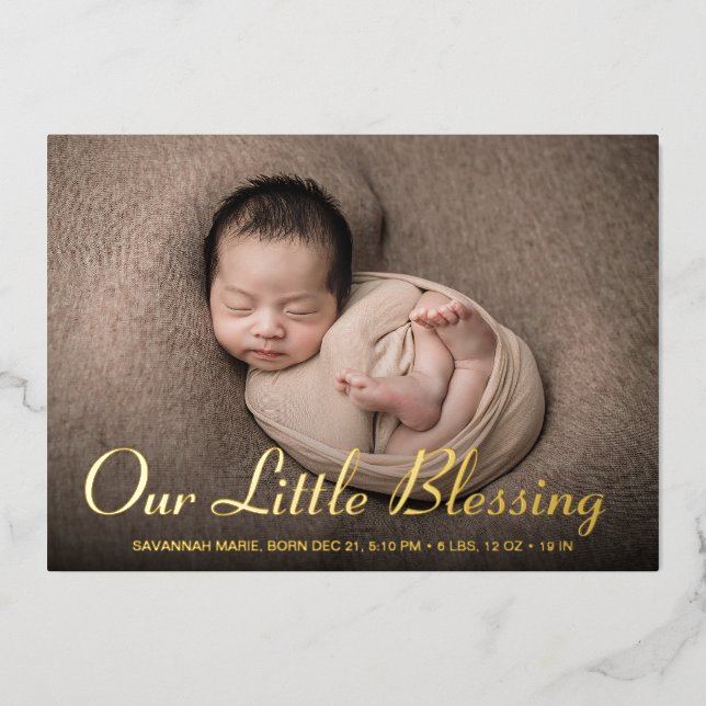 Notre Petite Photo Bébé Faire-part (Recto)