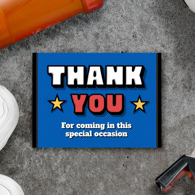 Notre petite recrue est en route - Carte de remerc (Our Little Rookie is on the Way - Thank You Card)