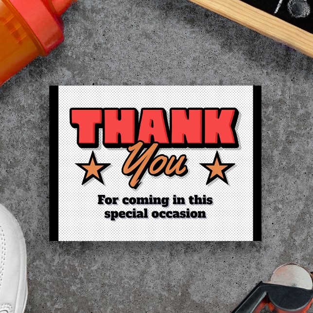 Notre petite recrue est en route - Carte de remerc (Our Little Rookie is on the Way - Thank You Card - Basketball Hoops Baby Shower)