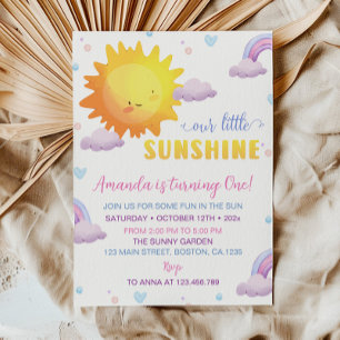 Notre Petite Sunshine Rainbow Invitation Anniversa