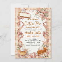 Notre petite tarte mignonne Invitation à la baby s
