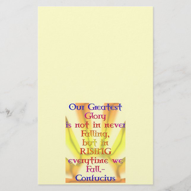 "Notre plus grande gloire" - Citation Confucius (Devant)