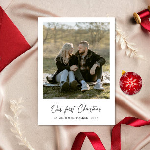 Notre premier Carte photo de Noël élégant