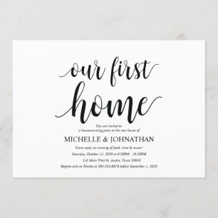 Notre premier foyer Cartes d'invitation pour la fê