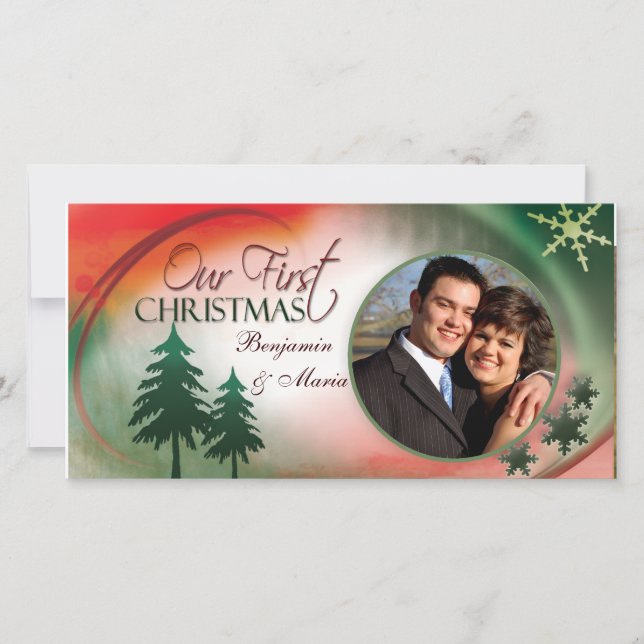 Notre premier Modèle Carte photo de Noël (Devant)