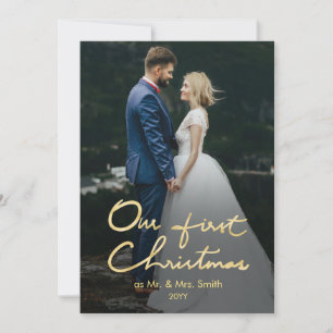 Notre premier Noël Carte de vœux photo M. et Mme H