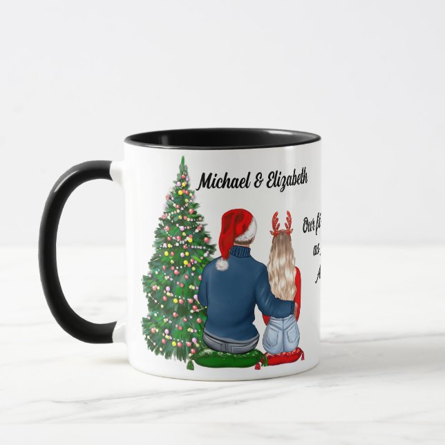 Notre Premier Noël En Couple Marié Mug Café (Gauche)