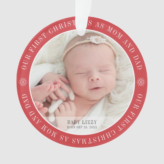 Notre Premier Noël En Deux Photos : Maman Et Papa (devant)