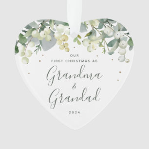 Notre premier Noël en grand-parents Coeur photo
