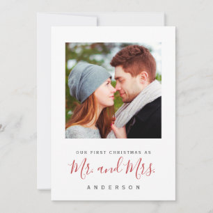 Notre premier Noël en tant que carte Mr & Mrs pour