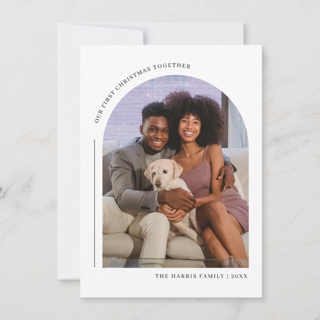 Notre premier Noël Ensemble Carte photo de famille (Devant)