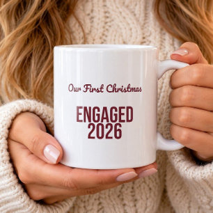 Notre premier Noël fiancés 2026 Mug drôle