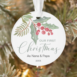 Notre Premier Noël Grands-Parents Verdure d'Hiver
