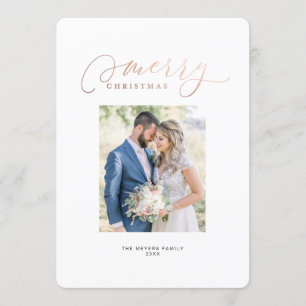 Notre premier Noël M. & Mme Holiday Carte photo