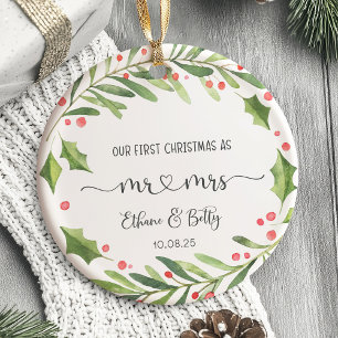 Notre Premier Noël Mariés Ornement M&M