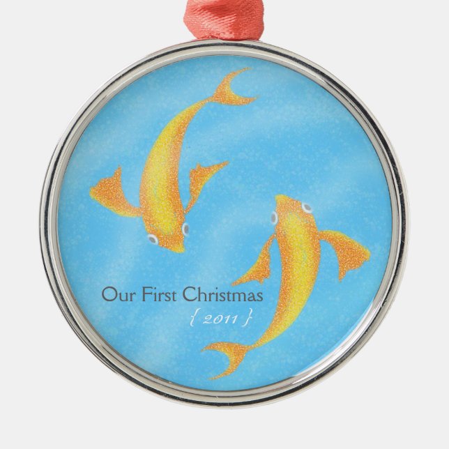 Notre premier ornement de Noël - Koi (Devant)