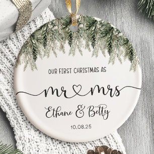 Notre Premier Ornement Marié de Noël Mr&Mrs.