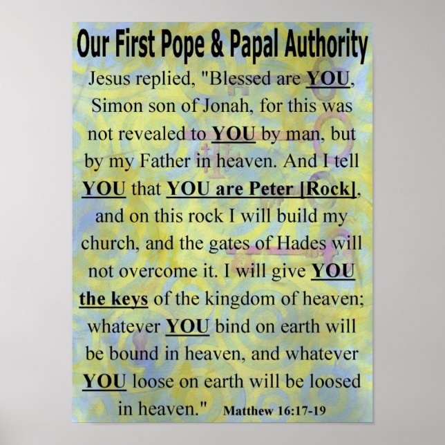 Notre première affiche Pape & Autorité papale (Devant)