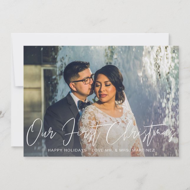 Notre Première Carte de Noël Photo (Devant)