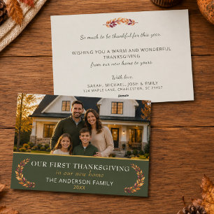 Notre Première Carte de Vœux de Thanksgiving pour