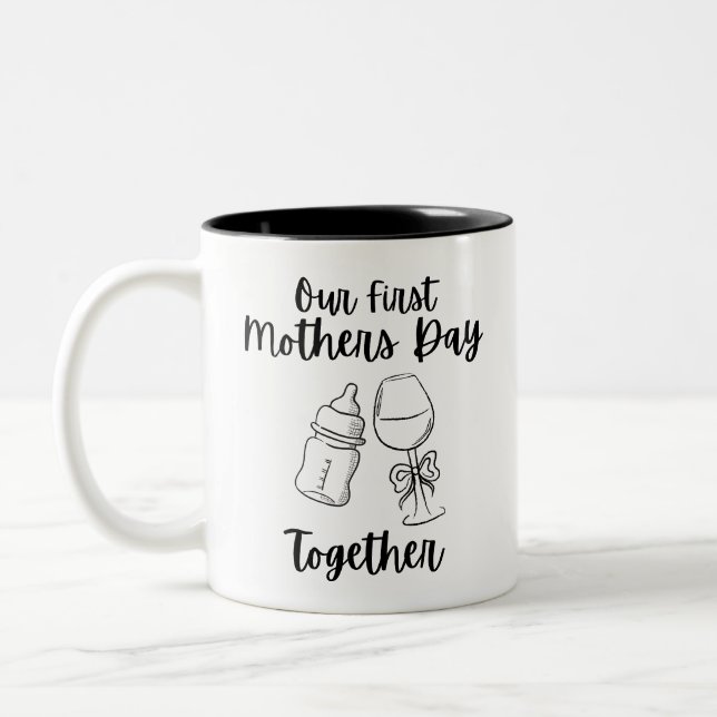 Notre première fête des mères ensemble Mug (Gauche)
