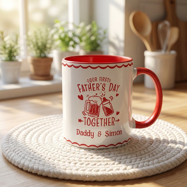 Notre première fête des pères ensemble Mug (Créateur téléchargé)