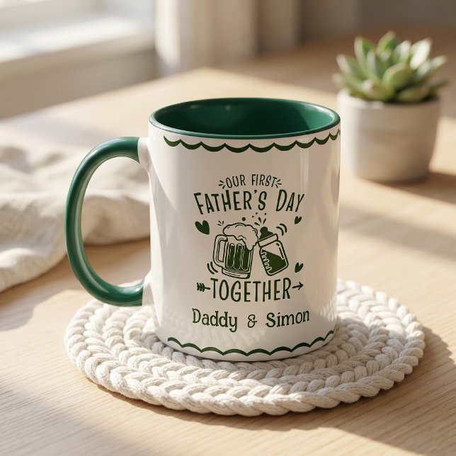 Notre première fête des pères ensemble Mug (Créateur téléchargé)
