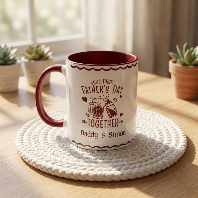 Notre première fête des pères ensemble Mug (Créateur téléchargé)