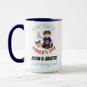 Notre première fête des pères tasse personnalisée