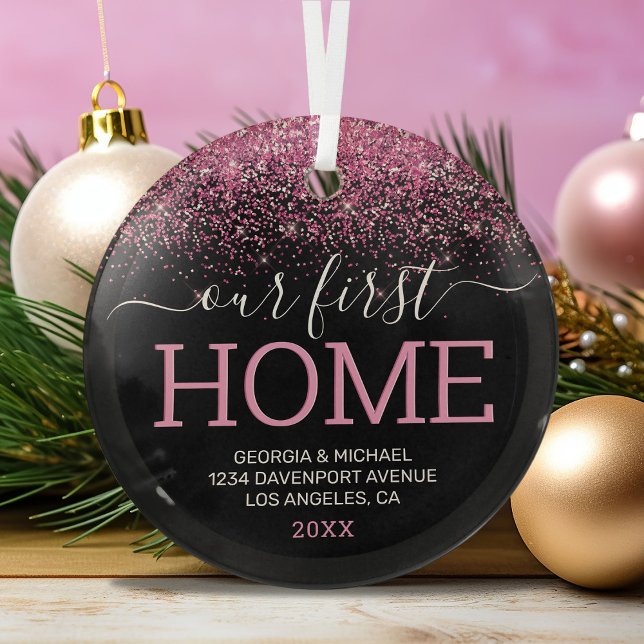 Notre première maison Ornement en verre de Noël (Créateur téléchargé)