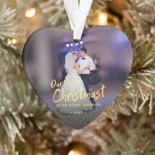 Notre Première Photo de Mariage de Noël (Arbre)