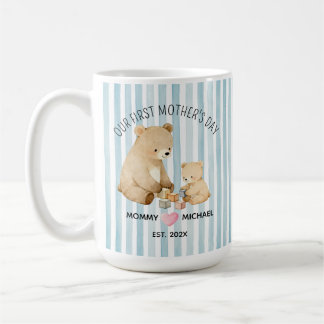Notre première tasse de fête des Mères Maman et bé