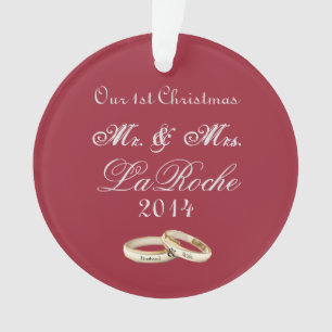 Notre premiers M. et Mme Red Ornament de Noël