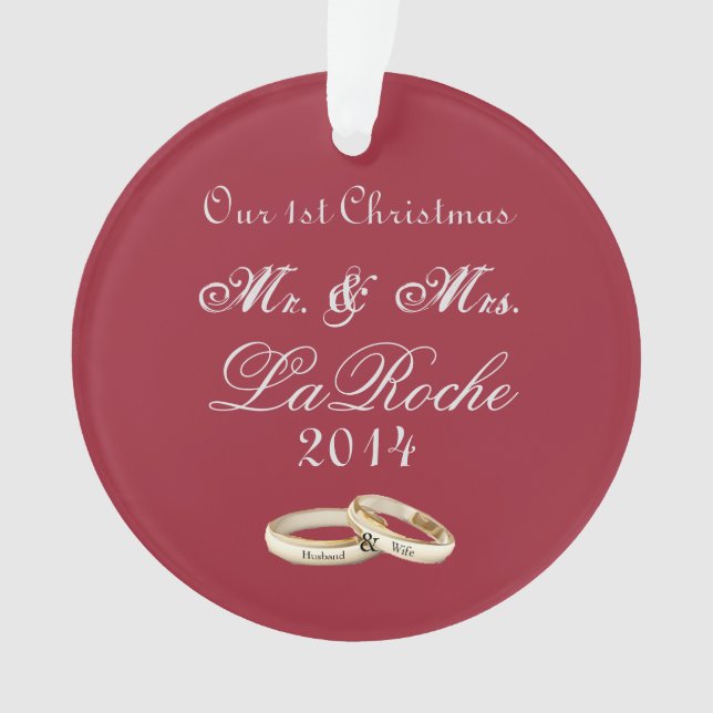Notre premiers M. et Mme Red Ornament de Noël (devant)