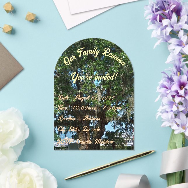 Notre Reunion Familiale, Invitation Acrylique (Insitu (Mariage))