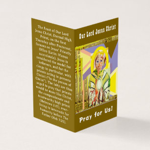Notre Seigneur Jésus-Christ Carte de Prière Prêtre