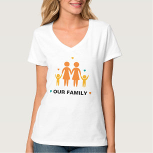 Notre T-shirt lesbien de famille (2 garçons)
