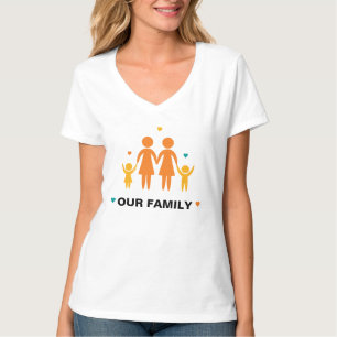 Notre T-shirt lesbien de famille (garçon et fille)